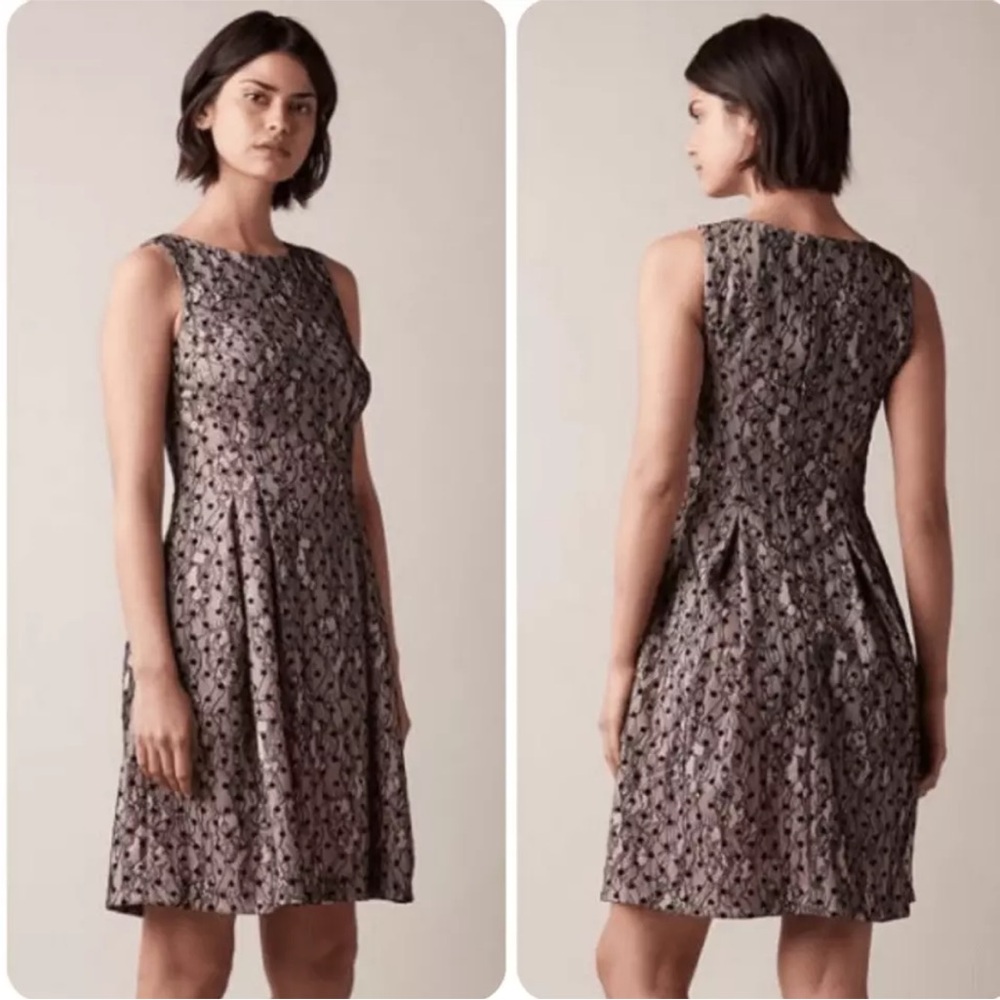 Jason Wu Black Lace Overlay Dress Sleeveless Fit And Flare Size M Pink Black